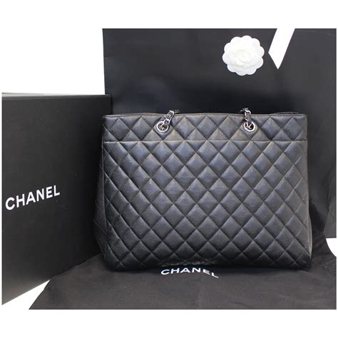 vintage black caviar travel tote chanel|Chanel Tote Bags .